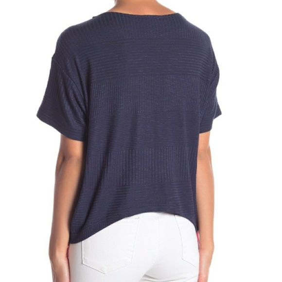 ELLA MOSS SHORT SLEEVE TIE HEM TOP NWT - Picture 2 of 7